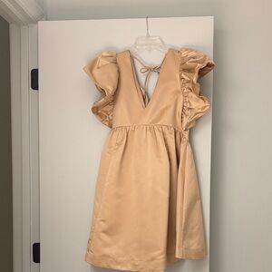 Cleobella Cream Dress with Ruffled Sleeves